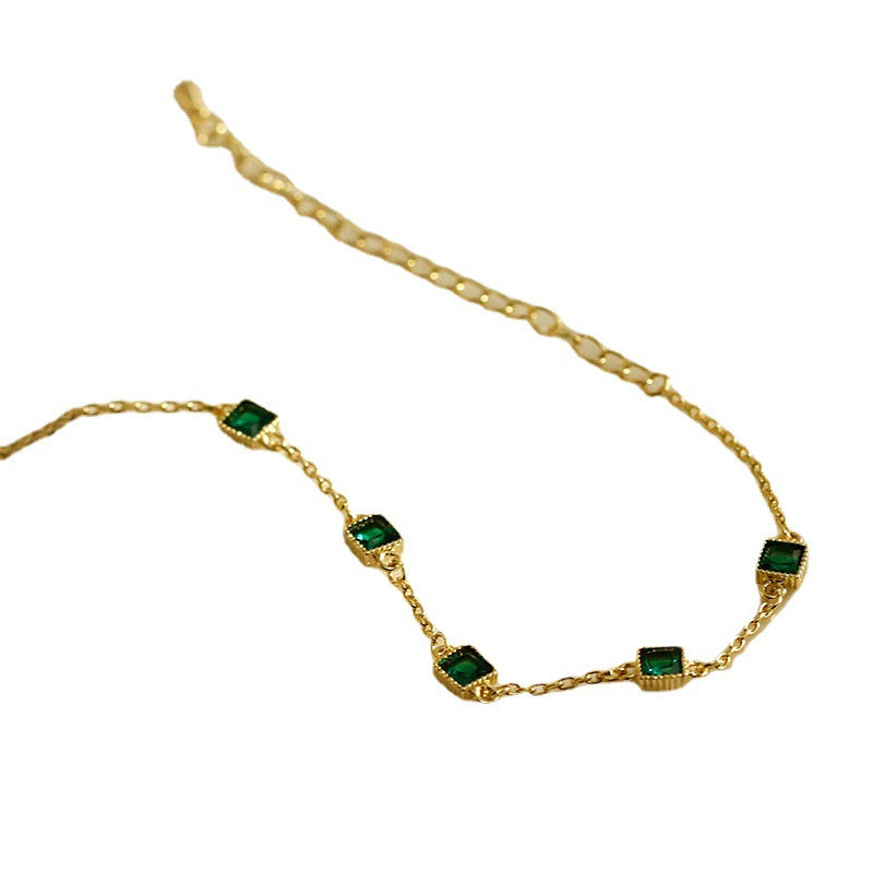 Fashionable All-match Elegant New Exquisite Emerald Zircon Bracelet