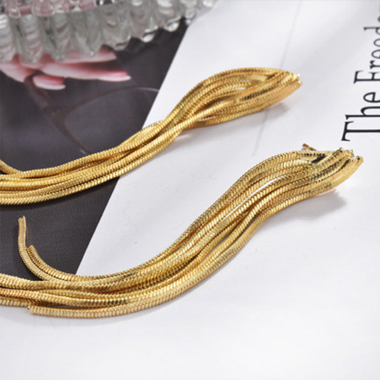 Long Fringe Earrings Female Accessories