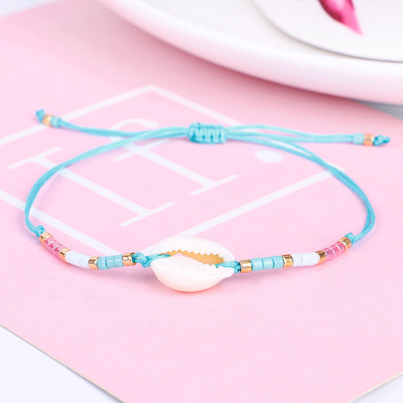 Women's Fashion Shell Bead Woven Bracelet
