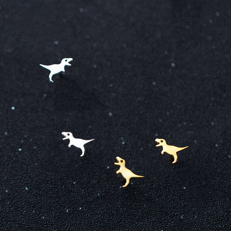 S925 Silver Personalized Glossy Mini Animal Earrings