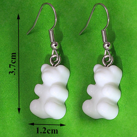 Handmade Ins Cartoon Bear Soft Girl Creative Earrings