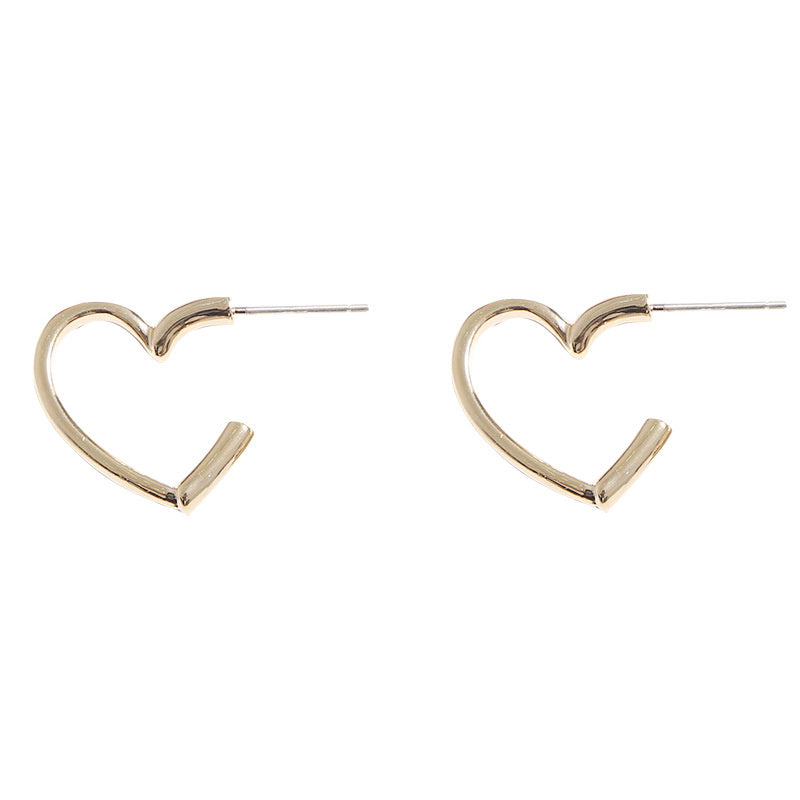 Women's Fashion Simple Hollowed Heart Shape Earrings