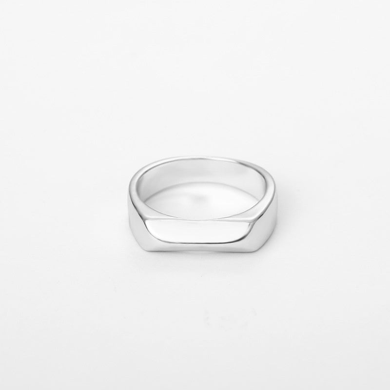 Fashion Simple Stainless Steel Love Irregular Ring For Women
