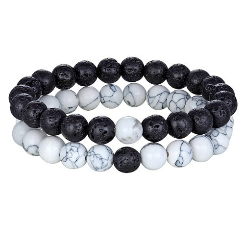 Frosted 8mm Natural Turquoise Beads Bracelet