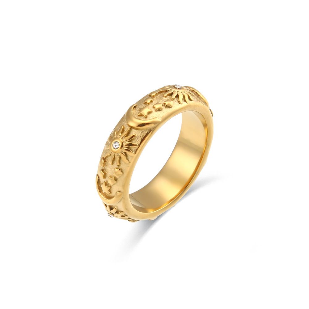 Fashionable Retro Elegant Stainless Steel Bracelet Ring Ornament