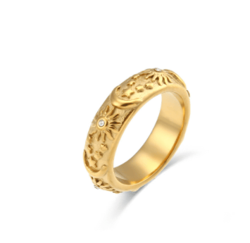 Fashionable Retro Elegant Stainless Steel Bracelet Ring Ornament