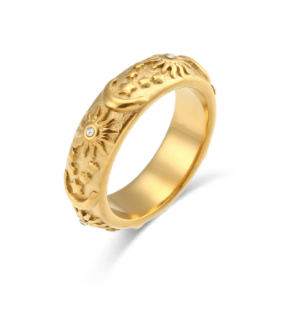 Fashionable Retro Elegant Stainless Steel Bracelet Ring Ornament
