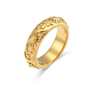 Fashionable Retro Elegant Stainless Steel Bracelet Ring Ornament