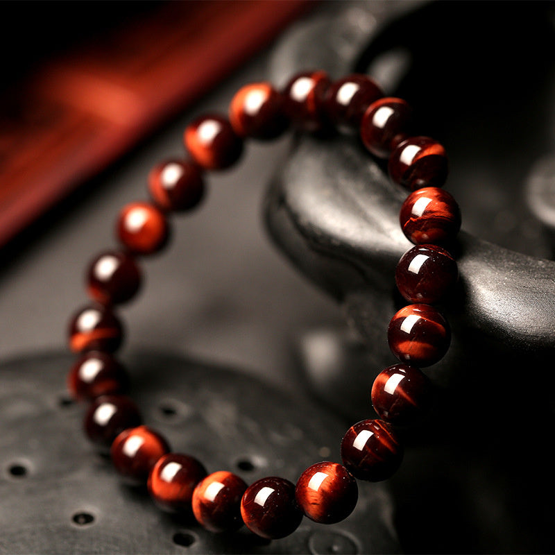 Men And Women Fashion Simple Natural Tiger Eye Bracelet