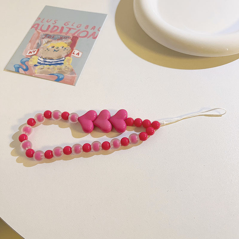 Rose Red Love Beads Chain Hanging Rope