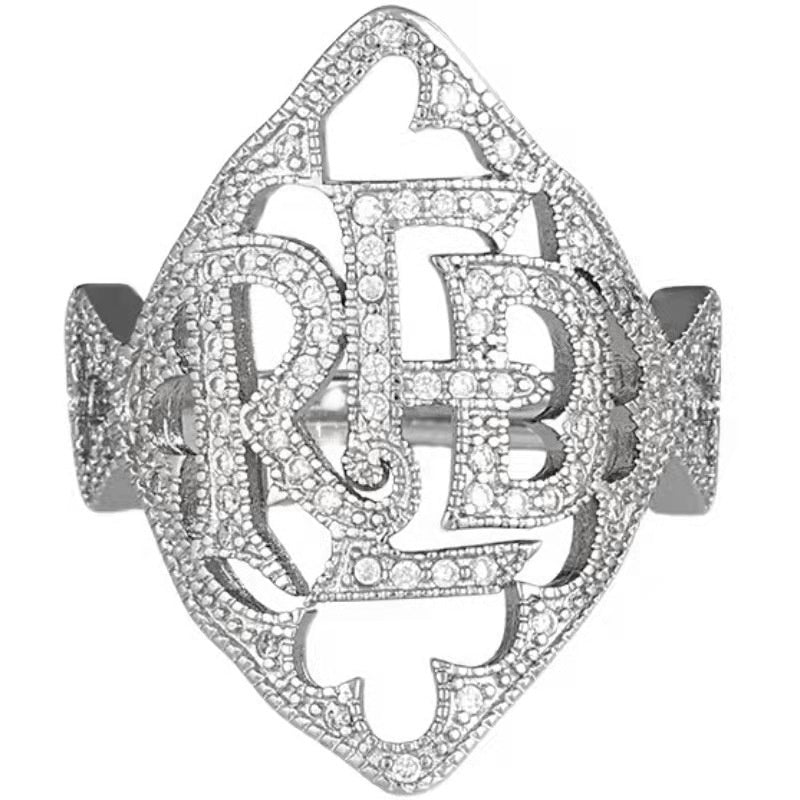 Women's Light Luxury Diamond Ring Adjustable