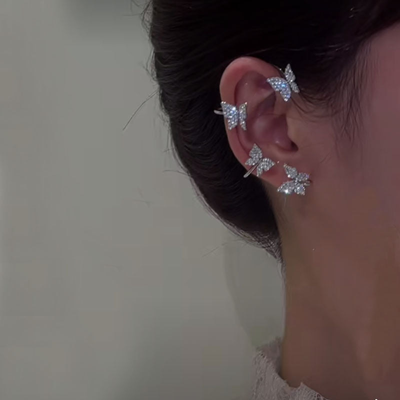 Light Luxury Butterfly Ear Hanging Super Immortal