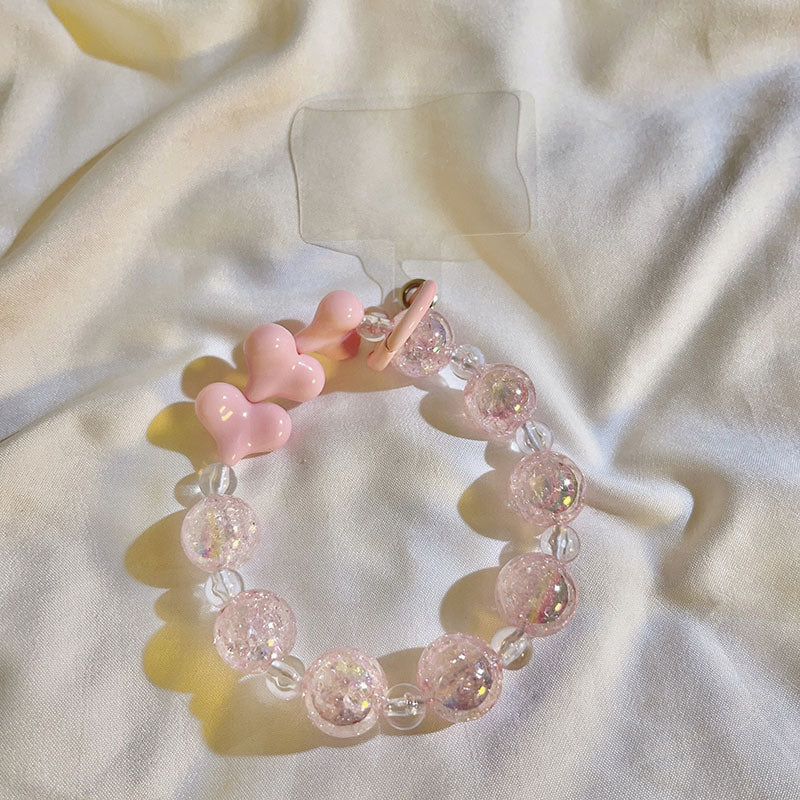 Love Bead Chain Mobile Phone Strap