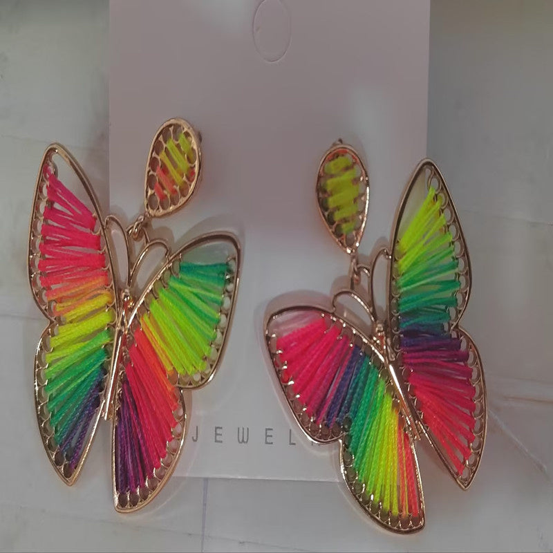 Hand Woven Butterfly Solid Assortment Earrings