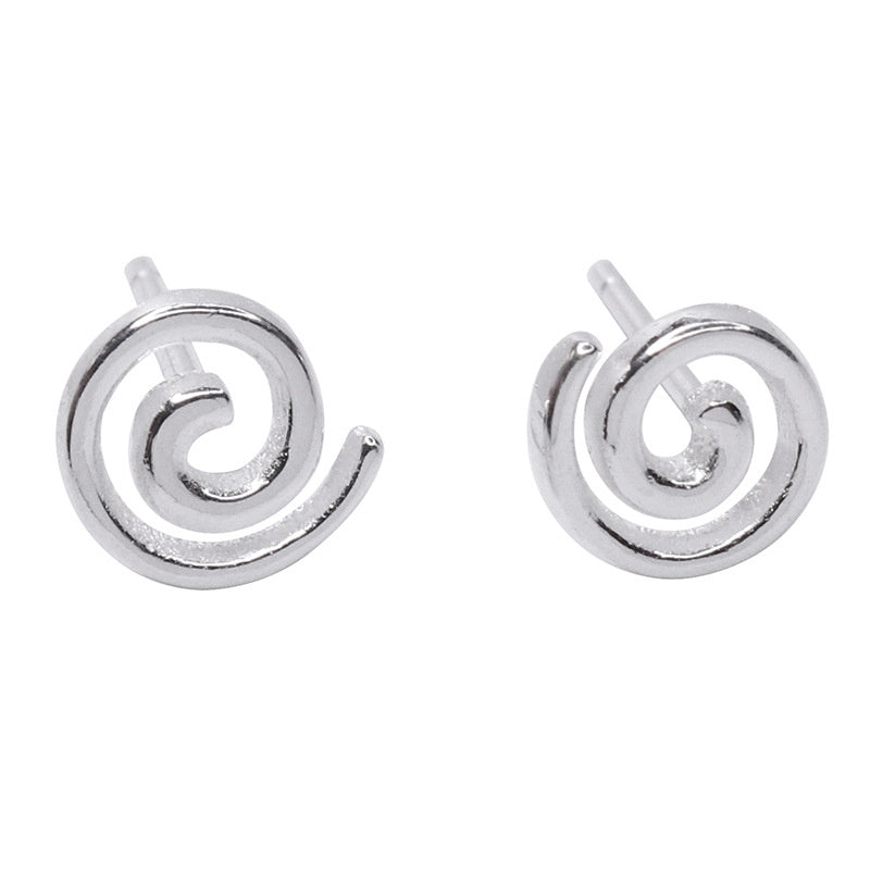 Simple Sterling Silver Literary Mini Stud Earrings