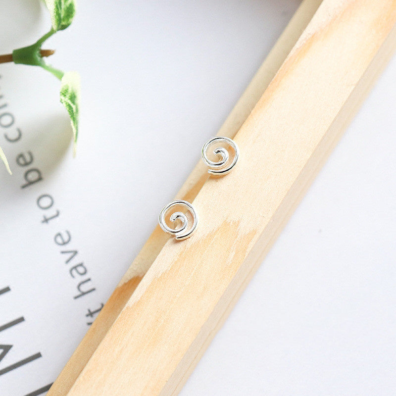 Simple Sterling Silver Literary Mini Stud Earrings
