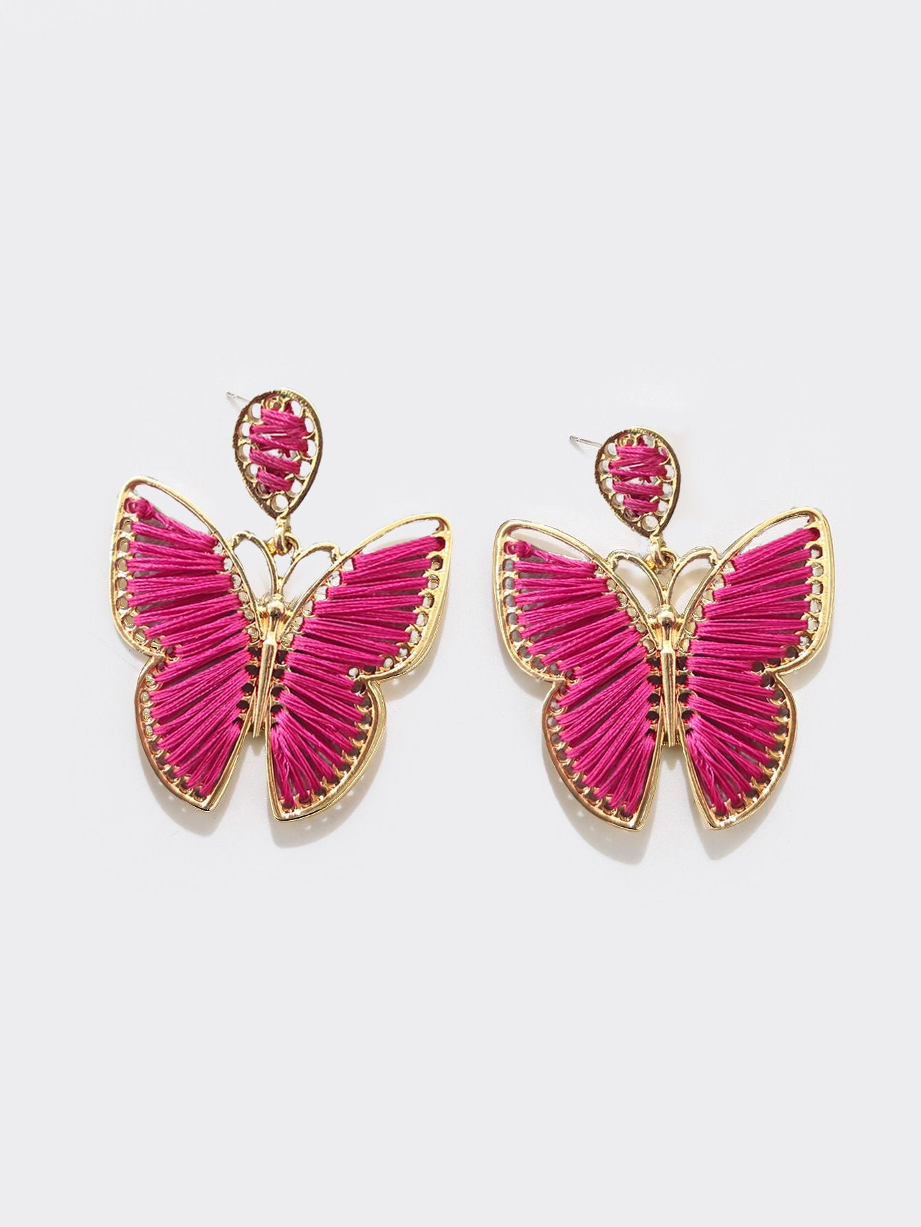 Hand Woven Butterfly Solid Assortment Earrings