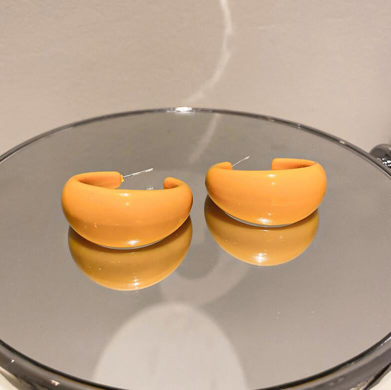 Stylish And Simple Personality Tide Earrings C- Shaped