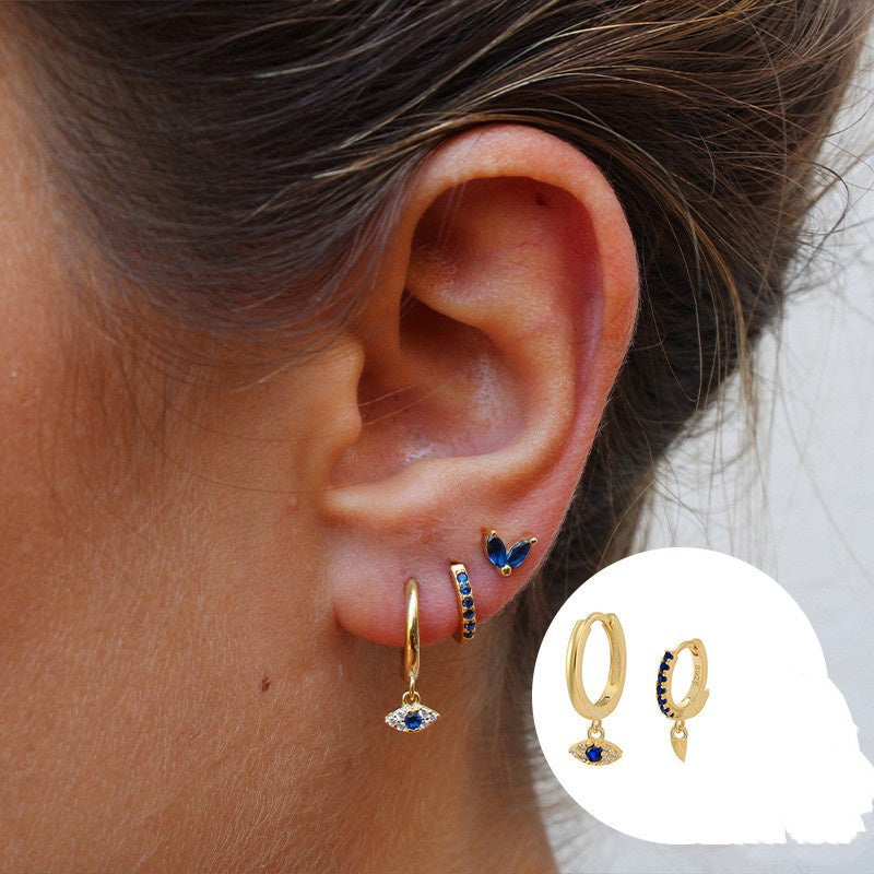 Women's Demon Eye Earring Combination Set