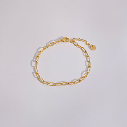 Simple Stainless Steel Exquisite Beads Chain Bracelet