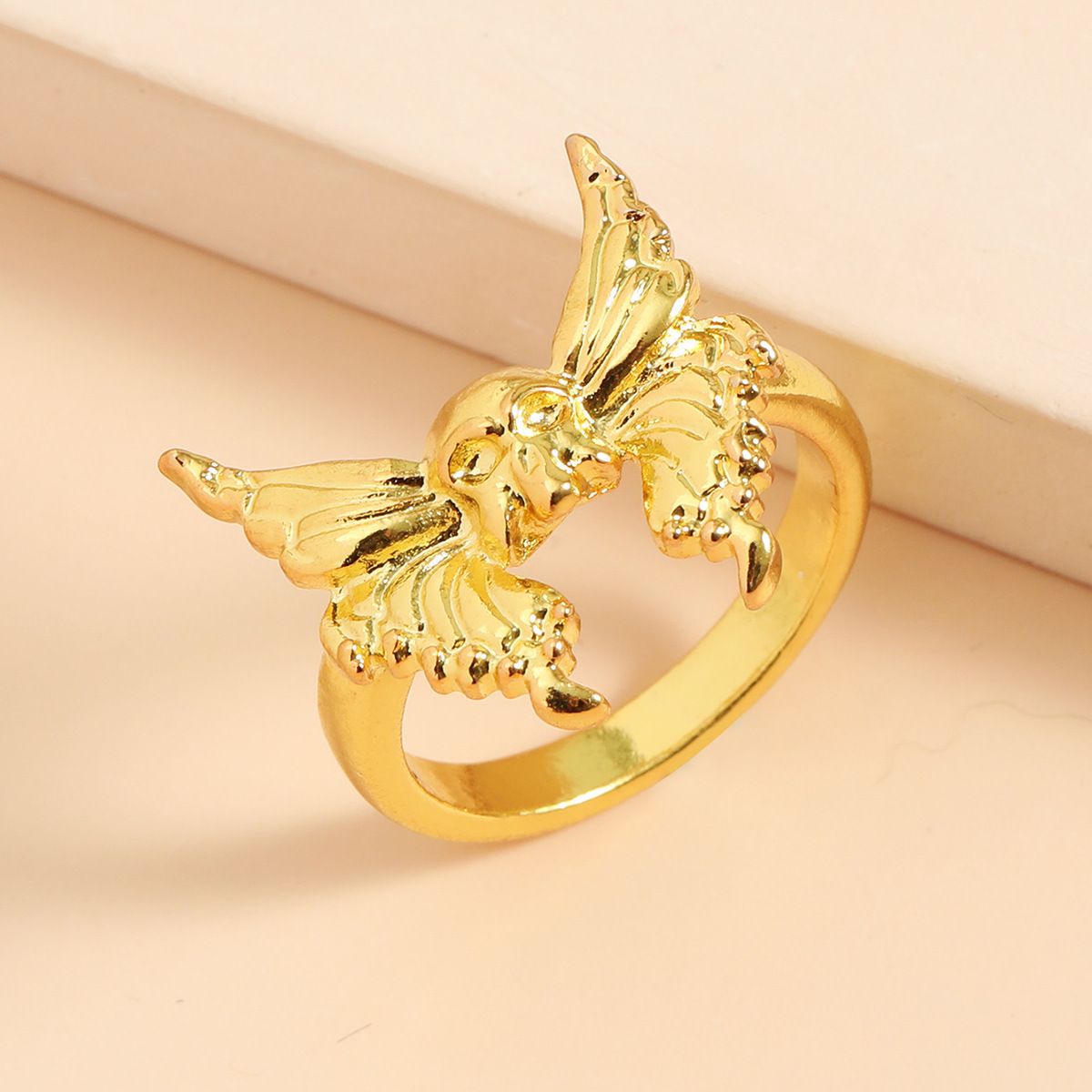 Vintage Punk Style Butterfly Skull Ring
