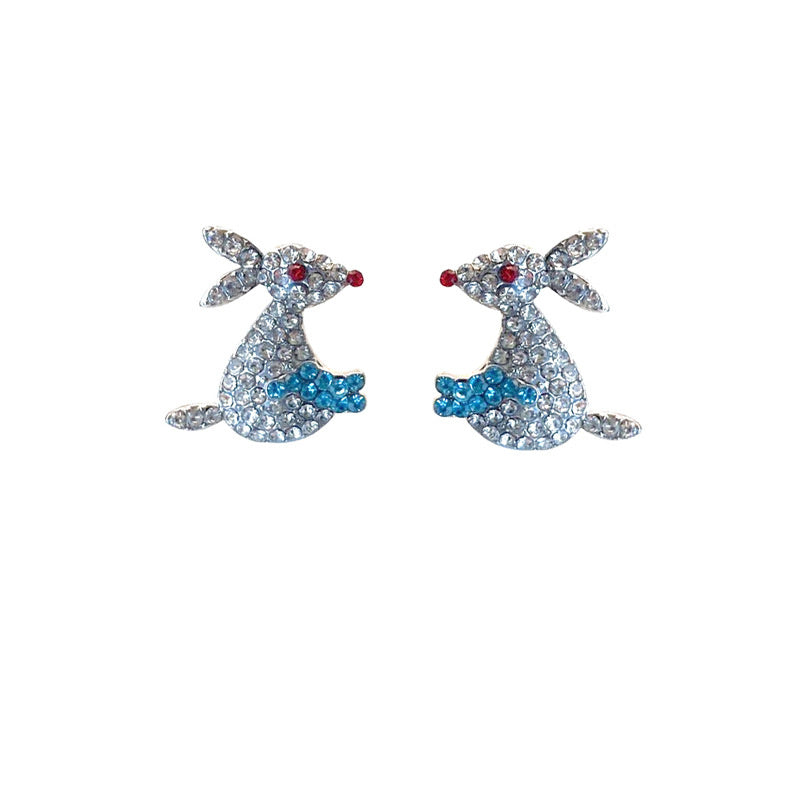 Cartoon Earrings Sterling Silver Needle Sweet