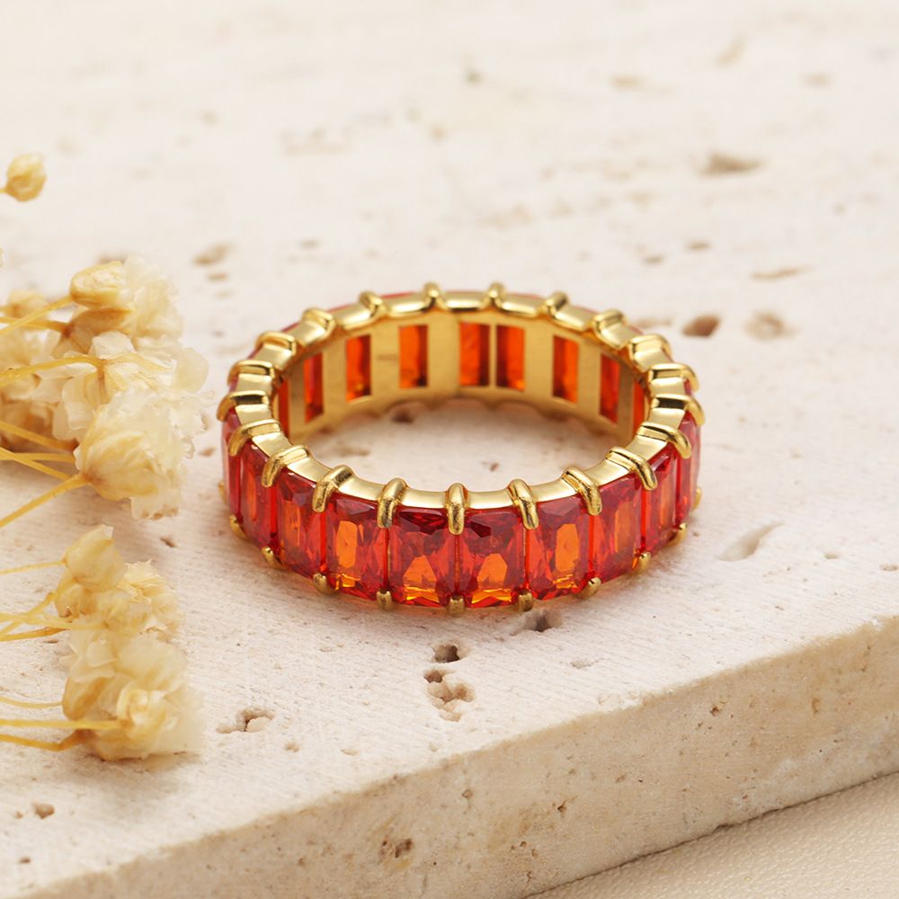 Fashion Diamond-studded Ring Jewelry Light Luxury Minority Colorful Crystals Rings