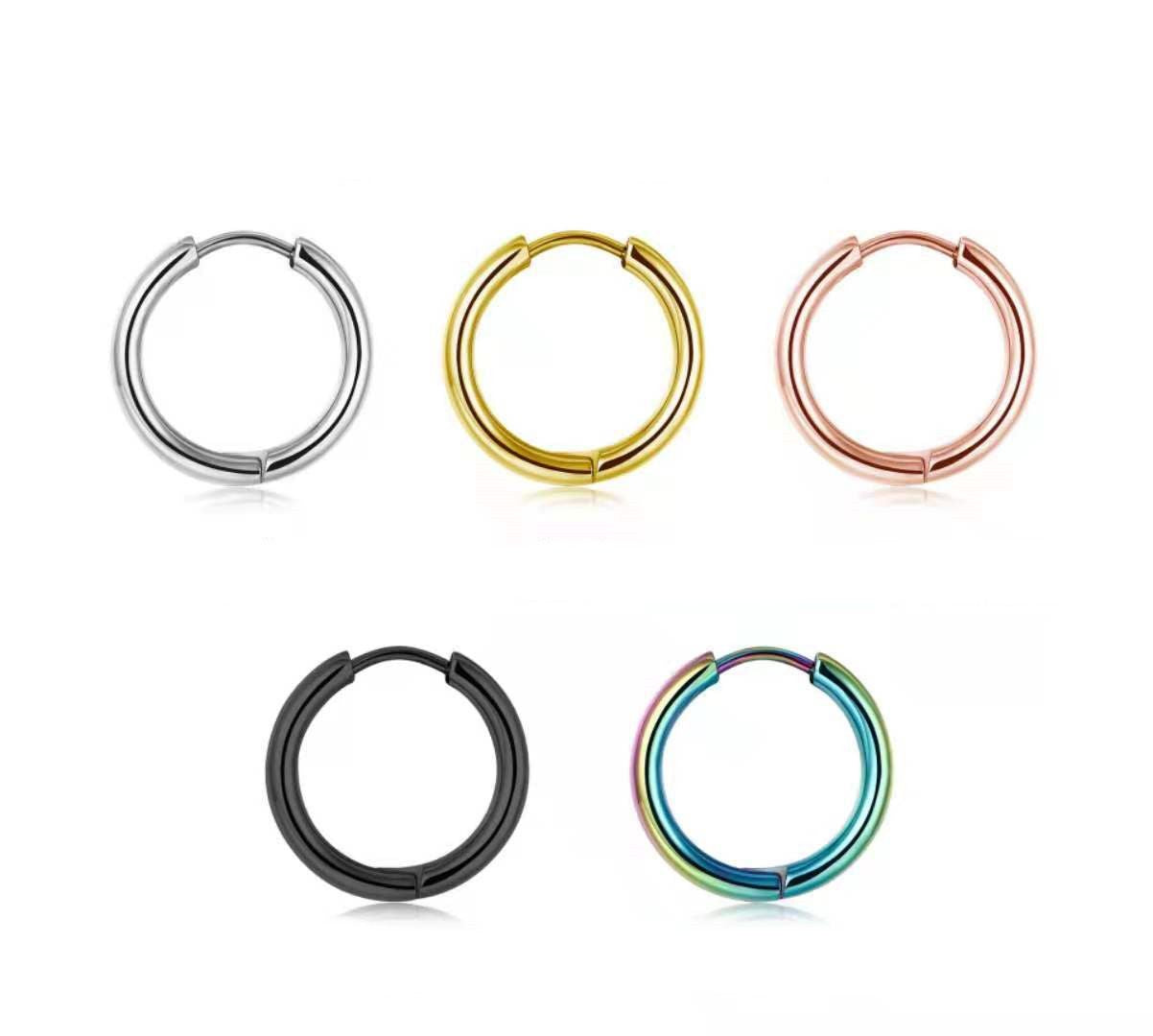 Circular Stainless Steel Ear Buckle For Simplicity