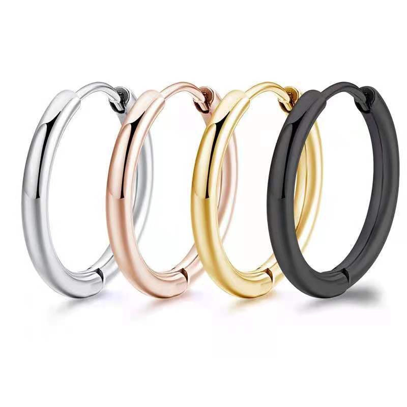 Circular Stainless Steel Ear Buckle For Simplicity