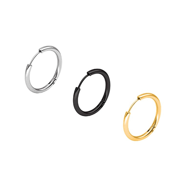 Circular Stainless Steel Ear Buckle For Simplicity