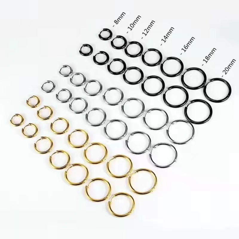 Circular Stainless Steel Ear Buckle For Simplicity