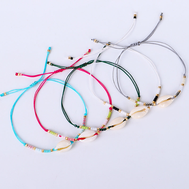 Women's Fashion Shell Bead Woven Bracelet
