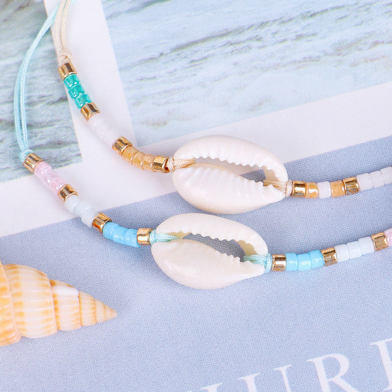 Women's Fashion Shell Bead Woven Bracelet
