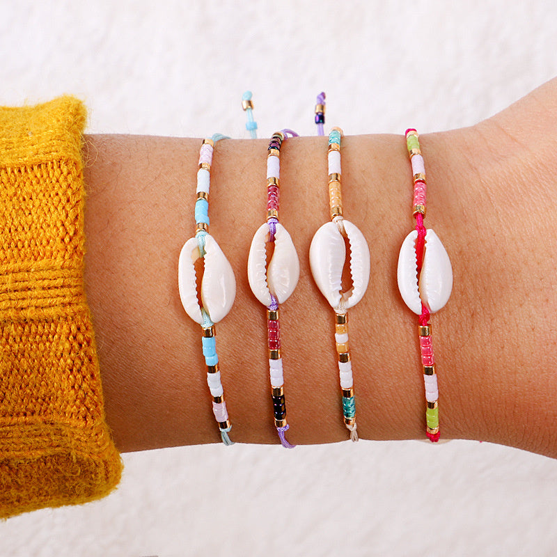 Women's Fashion Shell Bead Woven Bracelet