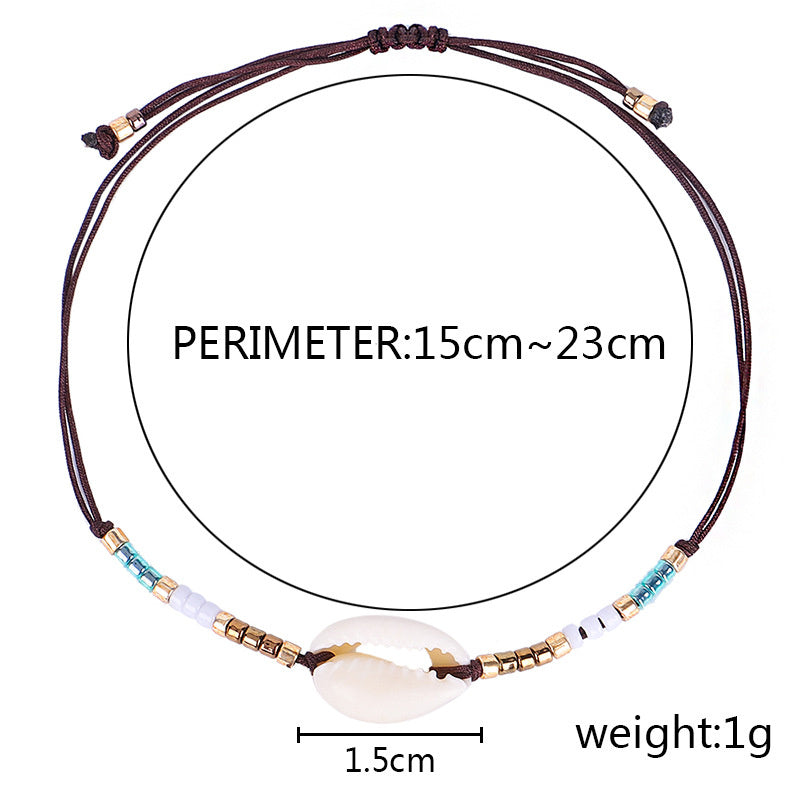 Women's Fashion Shell Bead Woven Bracelet