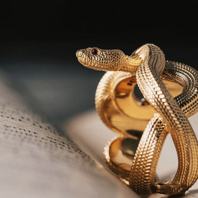Fashion Trend Snake Gold-plated Ring