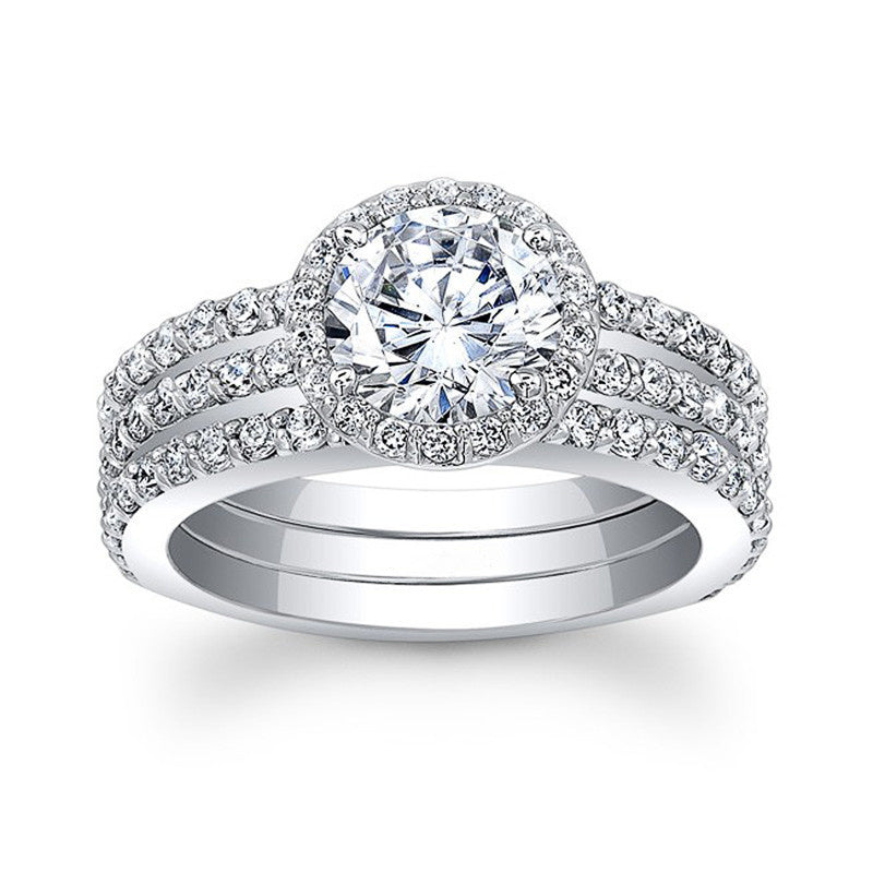 Women's Fashion Simple Geometric Zircon Ring