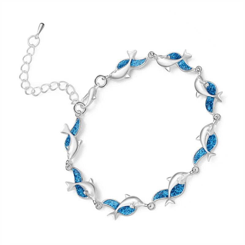 Women's Fashion Dolphin Epoxy Bracelet