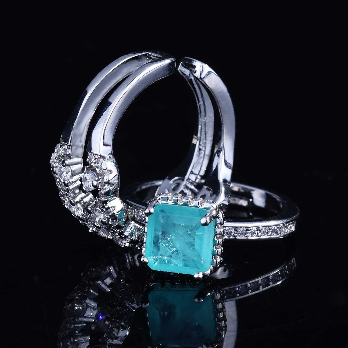 Gaoding Jewelry Design European And American Entry Lux Colored Gems Couple Rings