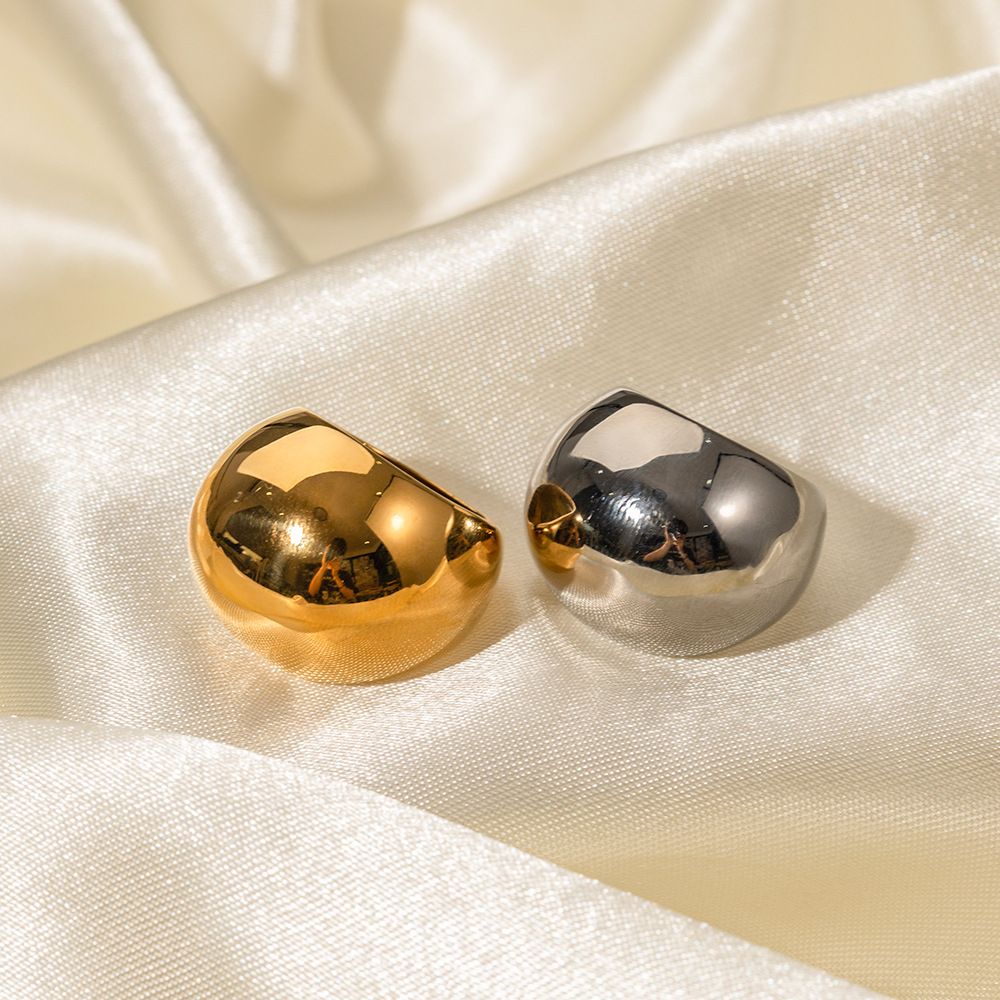 18K Gold Stainless Steel Exaggerated Spherical Ring