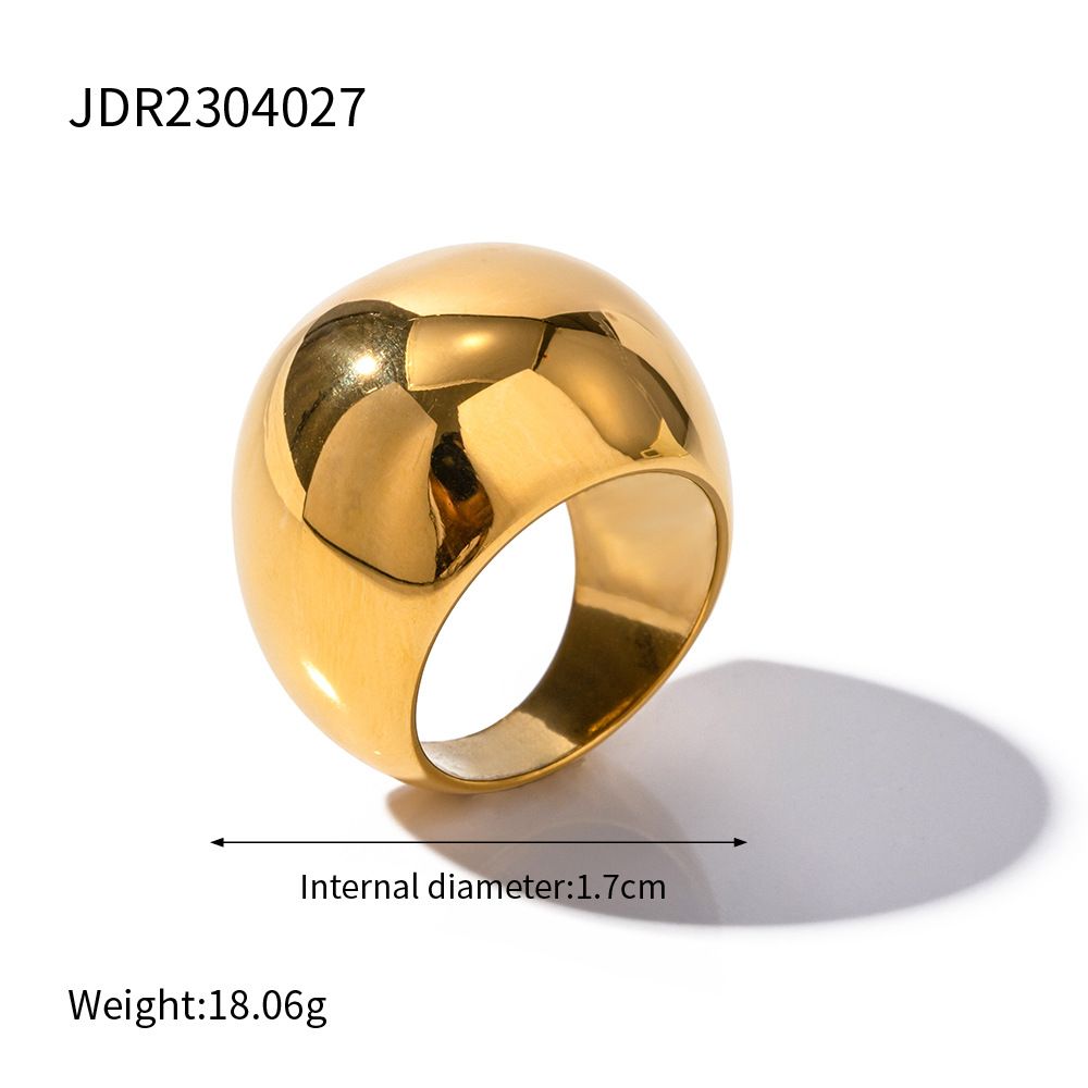18K Gold Stainless Steel Exaggerated Spherical Ring