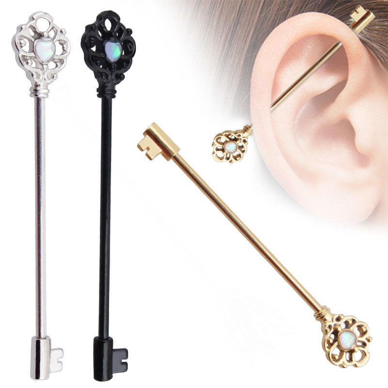 Unique Key Aobaoshi Industrial Barbell Ear Studs