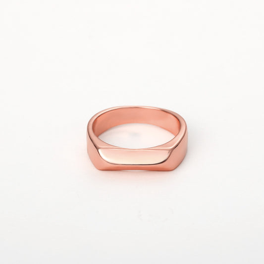 Fashion Simple Stainless Steel Love Irregular Ring For Women