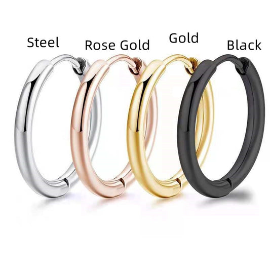 Circular Stainless Steel Ear Buckle For Simplicity
