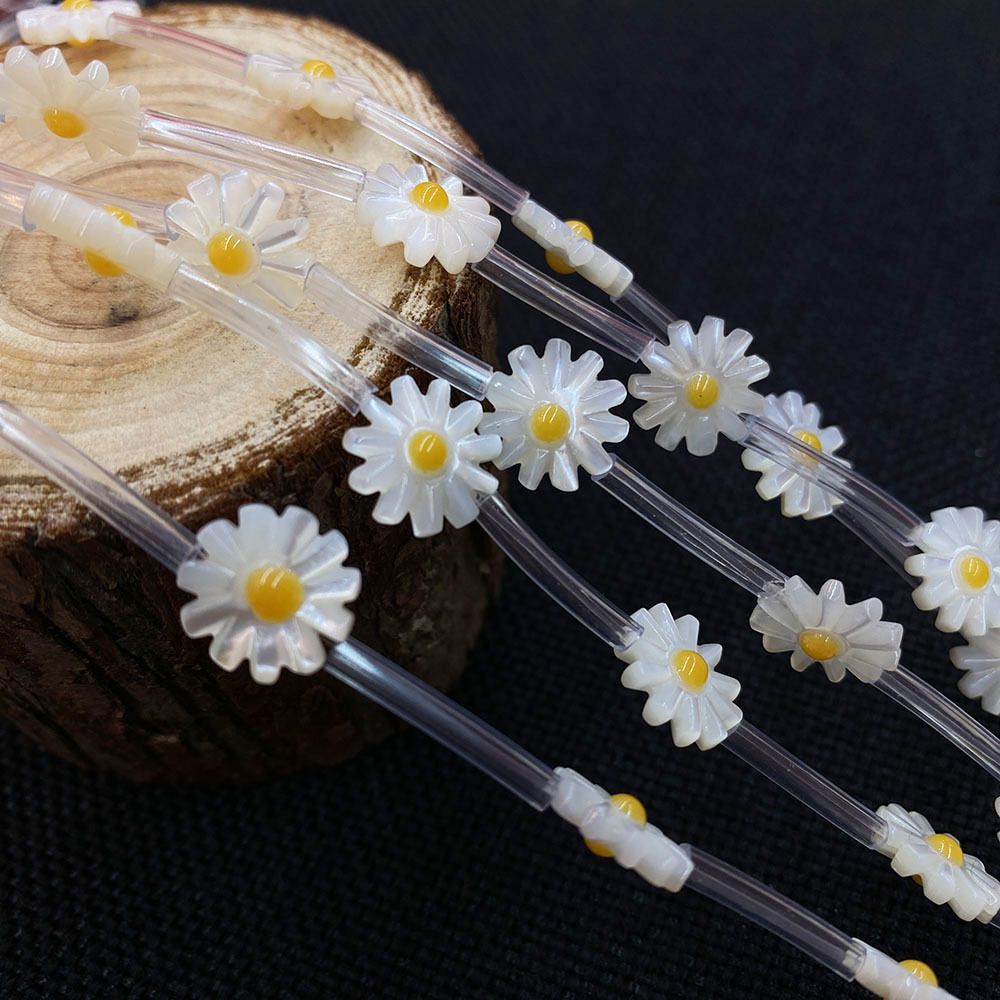 Natural Shell Small Daisy Loose Beads