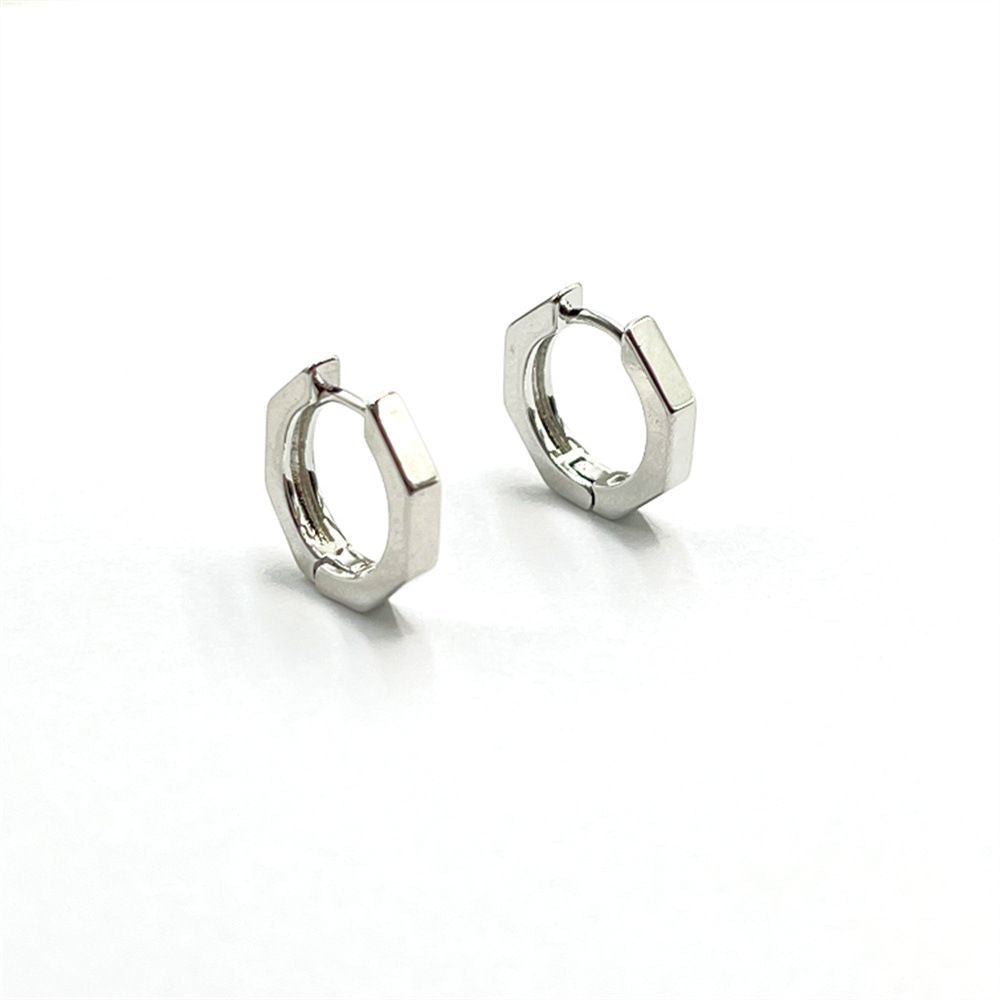 18K Real Gold Plated Classic Polygon Earrings