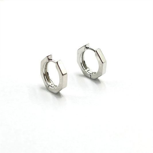 18K Real Gold Plated Classic Polygon Earrings