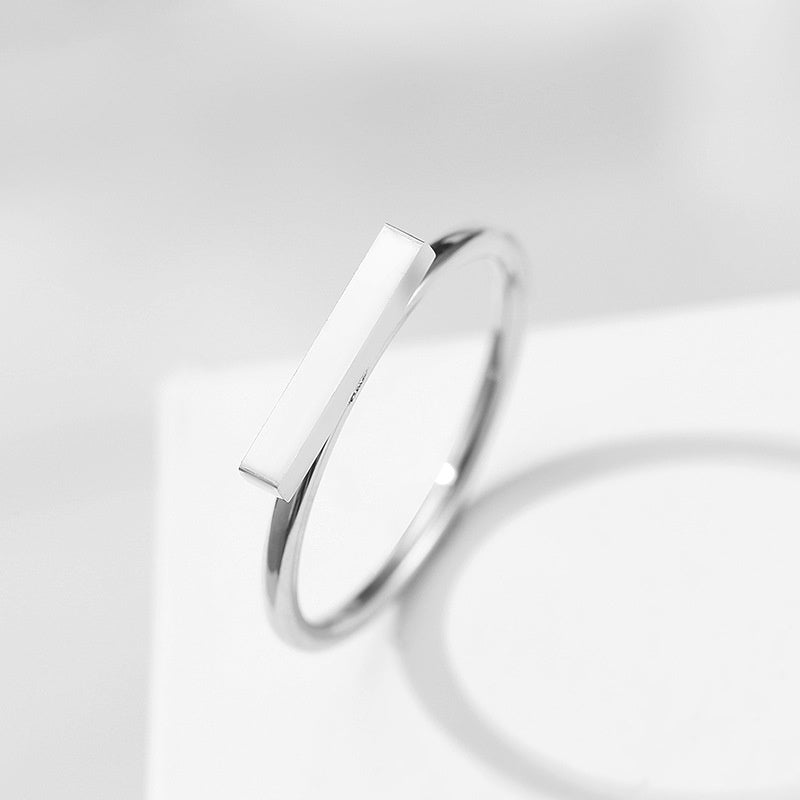 Simple Stainless Steel One Line Ring