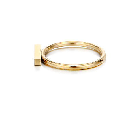 Simple Stainless Steel One Line Ring