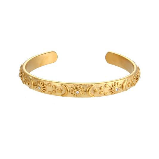 Fashionable Retro Elegant Stainless Steel Bracelet Ring Ornament
